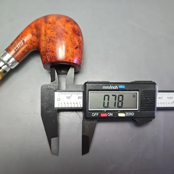 Molina Ambra 100 Smooth Bent Billiard Briar Pipe, New, 9mm - Image 12