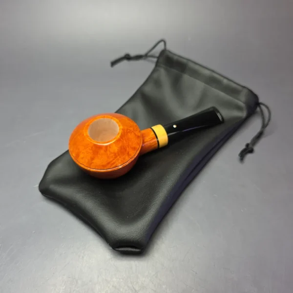 Graziano Tendi Smooth Bullcap Rhodesian w/ Boxwood Handmade Briar Pipe, New - Image 13