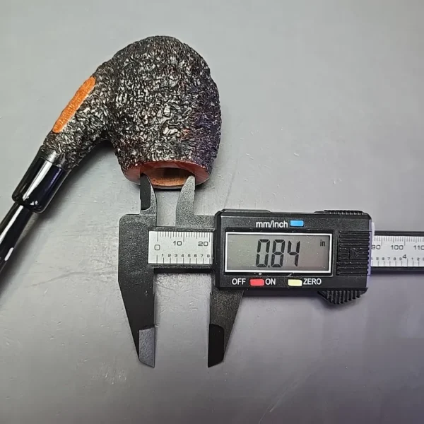 Castello Sea Rock Briar 4K Partially Rusticated Bent Egg Estate Briar Pipe, Unsmoked - Image 13