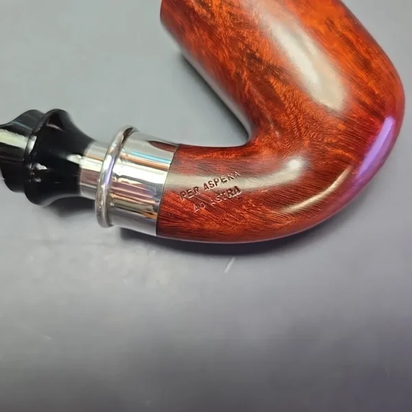 Ser Jacopo (c.1994-1997) Delecta L1 C Smooth Bent Billiard w/ Silver Estate Briar Pipe, Italian Estates - Image 13