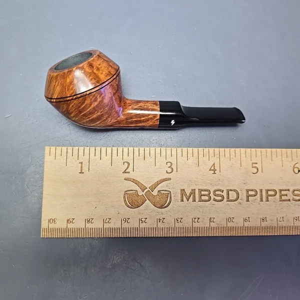 Moonshine MS02 Light Smooth Devil Dog w/ Black Stem Briar Pipe, New - Image 13