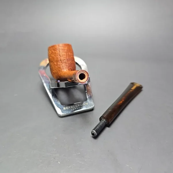 Bruno Nuttens Mini Bing B1 Partially Sandblasted Billiard w/ Copper Briar Pipe, New - Image 13