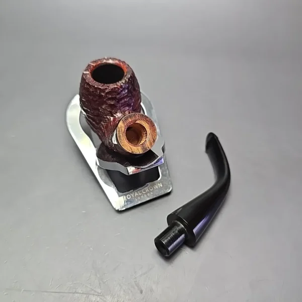 Peterson 2025 Christmas Pipe 230 Rusticated Bent Billiard w/ Copper Briar Pipe, Unsmoked - Image 13