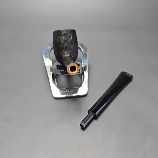 Bruno Nuttens Mini Bing B1 Partially Sandblasted Billiard w/ Aluminum Briar Pipe, New - Image 12