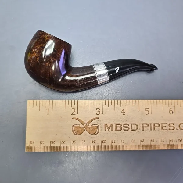 Peterson 160th Anniversary Pat. B Dark Smooth Bent Billiard Briar Pipe, New - Image 13