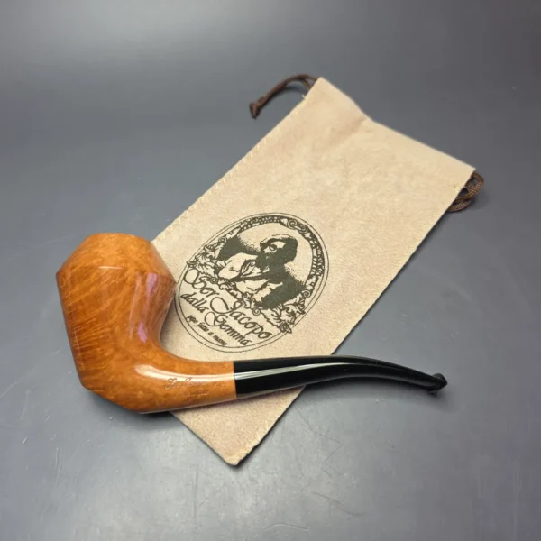 Ser Jacopo L2 Smooth Rhodesian Sitter Estate Briar Pipe, Unsmoked - Image 13