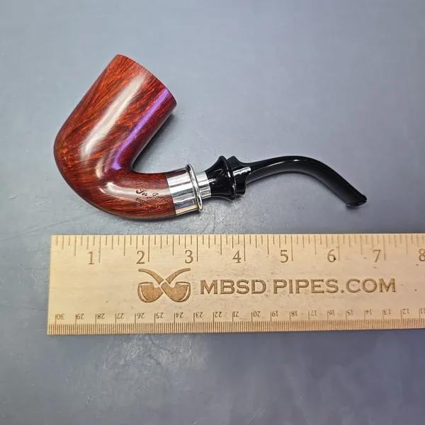 Ser Jacopo (c.1994-1997) Delecta L1 C Smooth Bent Billiard w/ Silver Estate Briar Pipe, Italian Estates - Image 14