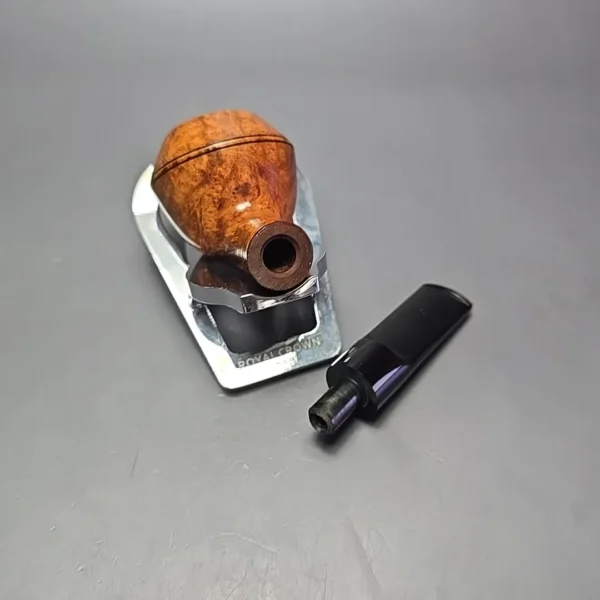 Moonshine MS02 Light Smooth Devil Dog w/ Black Stem Briar Pipe, New - Image 15