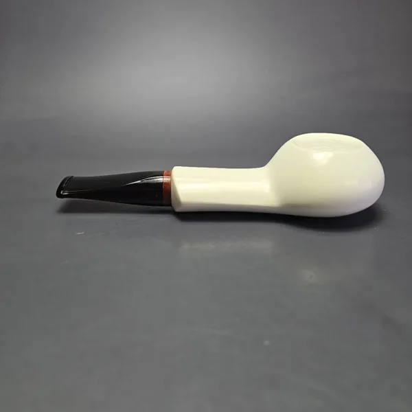 MBSD Meerschaum Deluxe Smooth Author Block Meerschaum Pipe, Briar-Mortise, New - Image 5