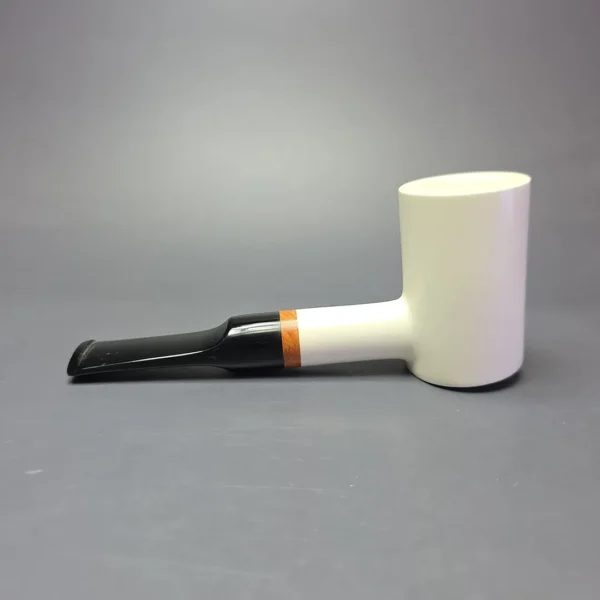 MBSD Meerschaum Deluxe Smooth Poker Block Meerschaum Pipe Briar-Mortise, New - Image 5