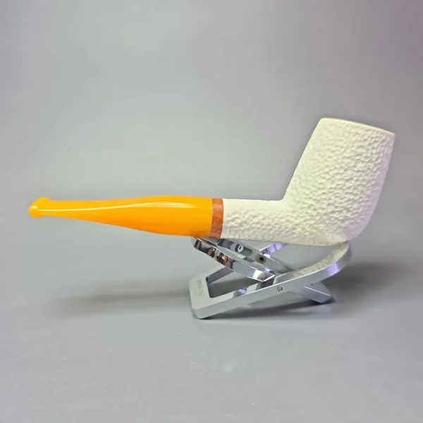MBSD Meerschaum Deluxe Rusticated Belge Block Meerschaum Pipe, Briars-Mortise, New - Image 5