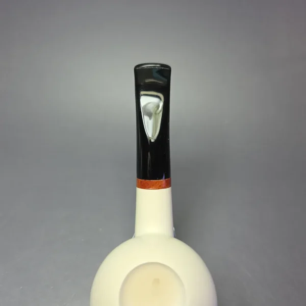 MBSD Meerschaum Deluxe Smooth Brandy Block Meerschaum Pipe, Briar-Mortise, New - Image 6