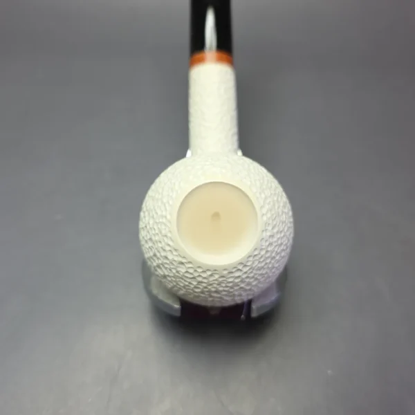 MBSD Meerschaum Deluxe Rusticated Apple Block Meerschaum Pipe, Briars-Mortise, New - Image 6
