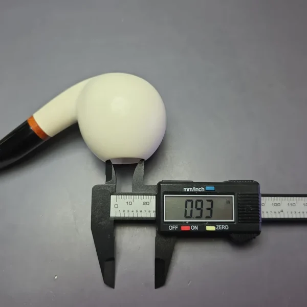 MBSD Meerschaum Deluxe Smooth Brandy Block Meerschaum Pipe, Briar-Mortise, New - Image 8