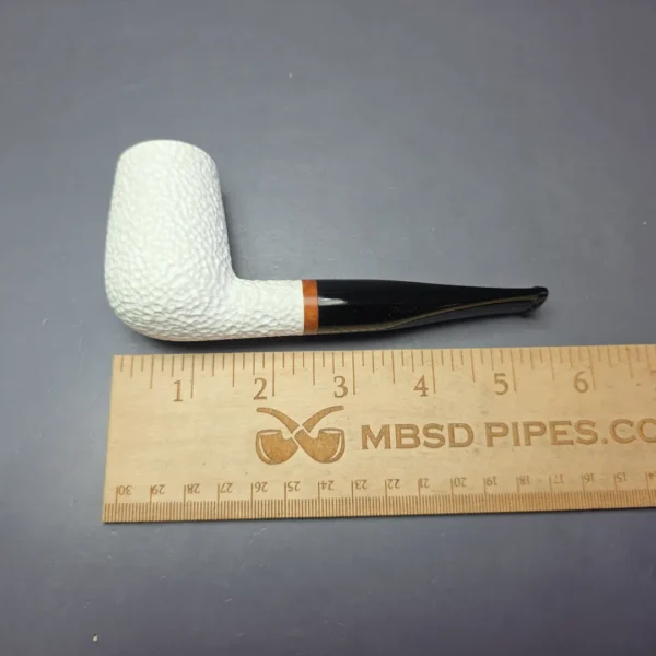 MBSD Meerschaum Deluxe Rustic Stack Billiard Block Meerschaum Pipe, Briars-Mortise - Image 8