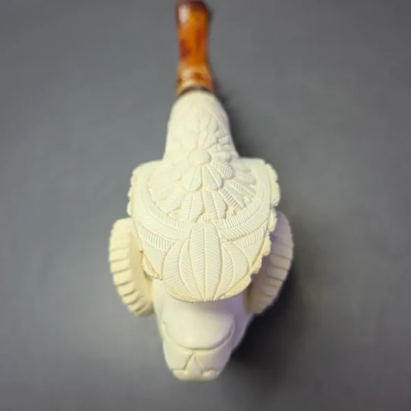 Ismail Baglan Magnum Ram w/ Case Estate Block Meerschaum Pipe, Unsmoked - Image 8