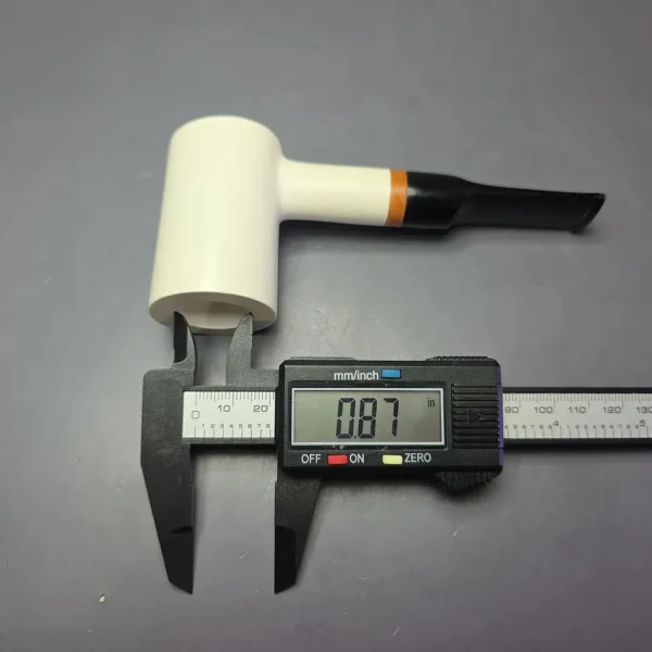 MBSD Meerschaum Deluxe Smooth Poker Block Meerschaum Pipe Briar-Mortise, New - Image 9