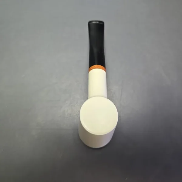 MBSD Meerschaum Deluxe Smooth Poker Block Meerschaum Pipe, Briar-Mortise, New - Image 10