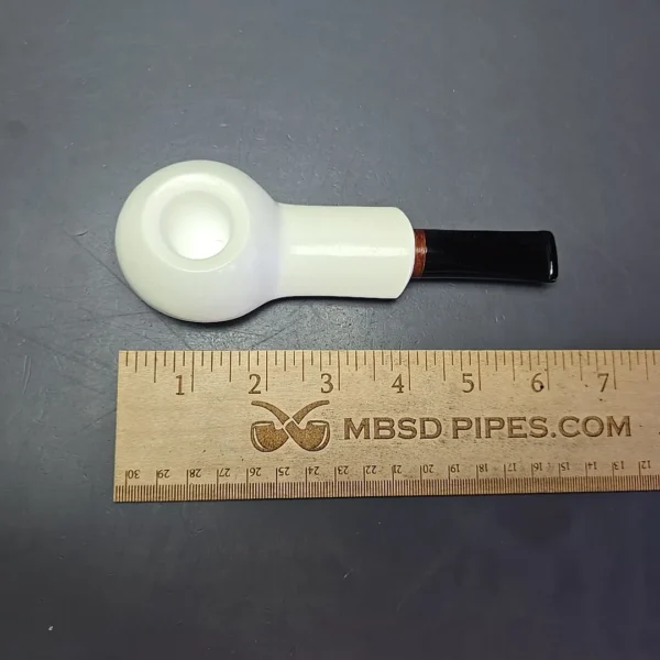 MBSD Meerschaum Deluxe Smooth Author Block Meerschaum Pipe, Briar-Mortise, New - Image 11