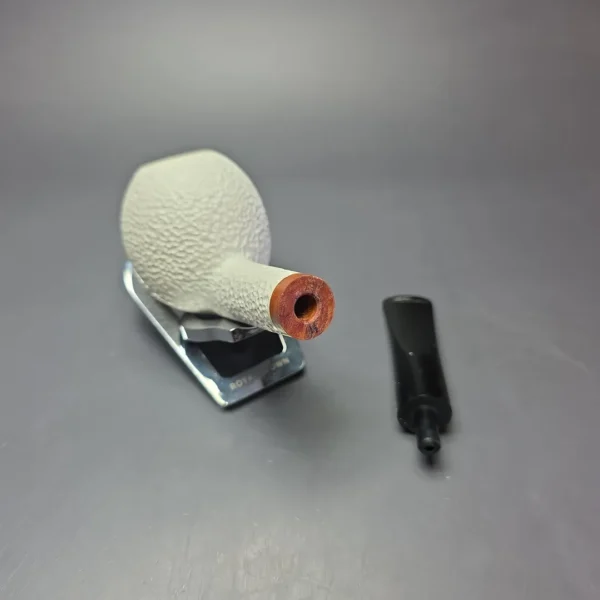 MBSD Meerschaum Deluxe Rusticated Apple Block Meerschaum Pipe, Briars-Mortise, New - Image 11