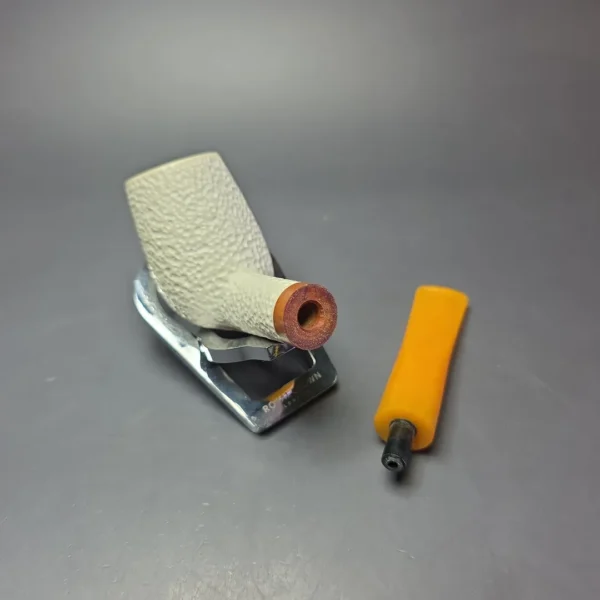 MBSD Meerschaum Deluxe Rusticated Belge Block Meerschaum Pipe, Briars-Mortise, New - Image 11