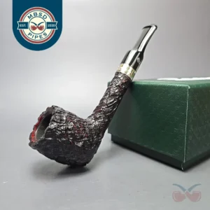 Peterson Cobble 53 Rusticated & Sandblasted Lovat w/ Silver Briar Pipe, New