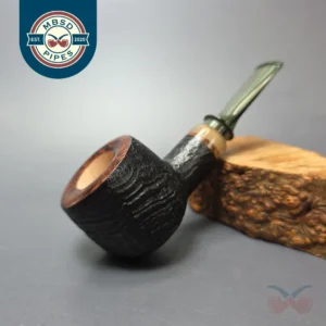 Graziano Tendi Partially Sandblasted Nosewarmer Pot w/ Horn Handmade Briar Pipe, New