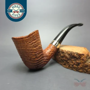James Barber (Ferndown) Chevin Tudor 4 Star Sandblasted Dublin w/ Silver Estate Briar Pipe