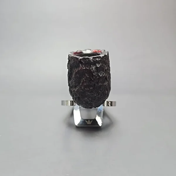 Peterson Cobble 53 Rusticated & Sandblasted Lovat w/ Silver Briar Pipe, New - Image 3