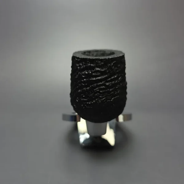 Pipe Tristan Sandblasted Billiard w/ Bamboo Handmade Briar Pipe, New - Image 3