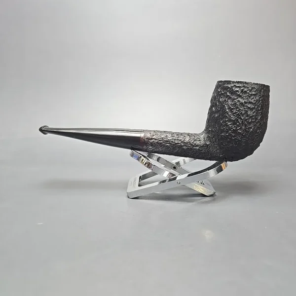 James Upshall Bark EXL Partially Rusticated Billiard Estate Briar Pipe, Unsmoked - Image 8