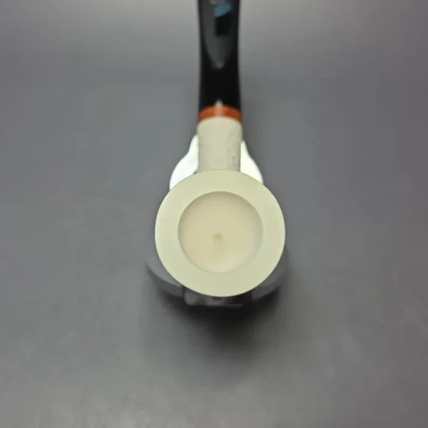 MBSD Meerschaum Deluxe Rusticated Poker Block Meerschaum Pipe, Briar-Mortise, New - Image 6