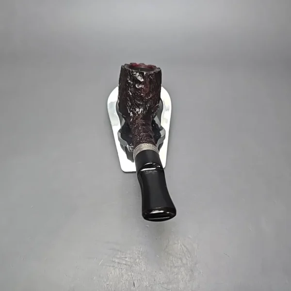 Peterson Cobble 53 Rusticated & Sandblasted Lovat w/ Silver Briar Pipe, New - Image 6