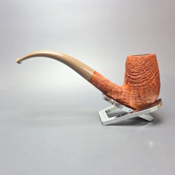 Pipe Tristan Sandblasted 120 LC Bent Billiard Handmade Briar Pipe, New - Image 5