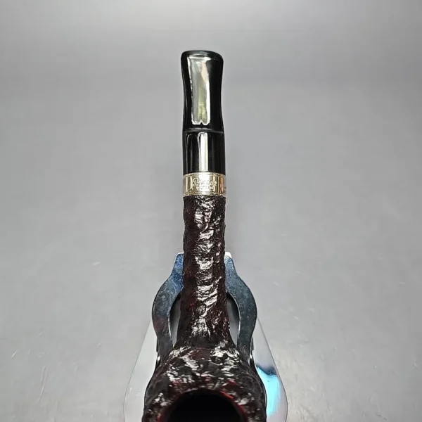 Peterson Cobble 53 Rusticated & Sandblasted Lovat w/ Silver Briar Pipe, New - Image 8