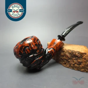 Nording Abstract Partially Rusticated Freehand Estate Briar Pipe, Unsmoked
