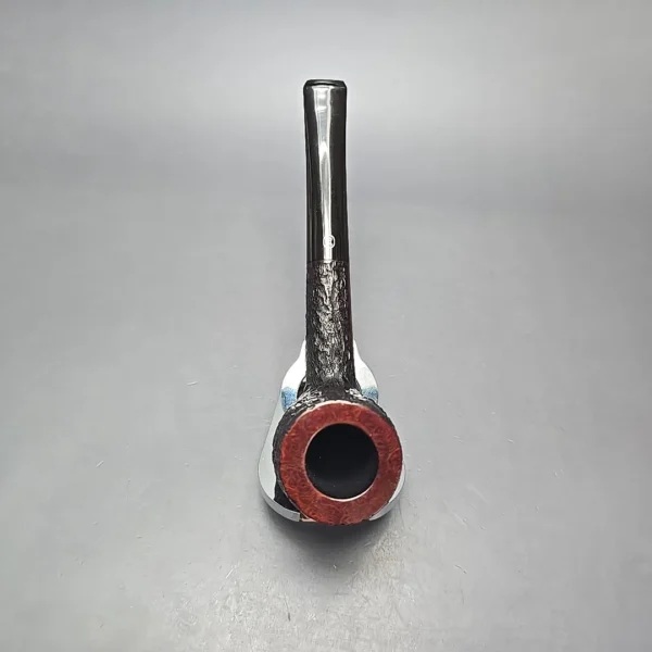 James Upshall Bark EXL Partially Rusticated Billiard Estate Briar Pipe, Unsmoked - Image 4