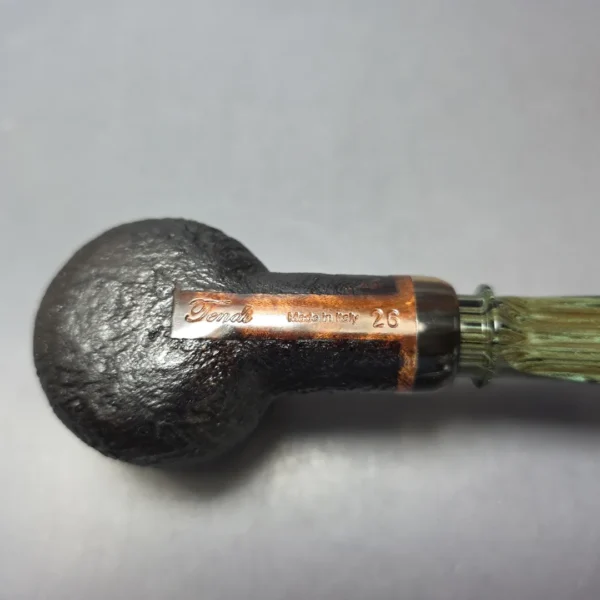 Graziano Tendi Partially Sandblasted Nosewarmer Pot w/ Horn Handmade Briar Pipe, New - Image 10