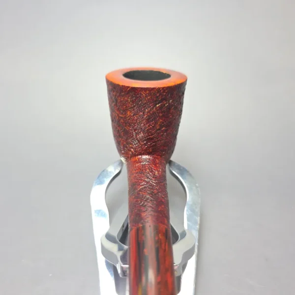 Smith House Partially Sandblasted Oval Shank Dublin Handmade Briar Pipe, New - Image 6
