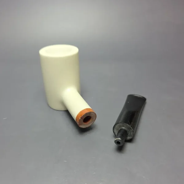 MBSD Meerschaum Deluxe Smooth Poker Block Meerschaum, Pipe Briar-Mortise, New - Image 9