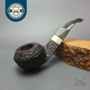 Ferndown Bark 2 Star Partially Rusticated Bulldog w/ Silver Estate Briar Pipe, English Estates