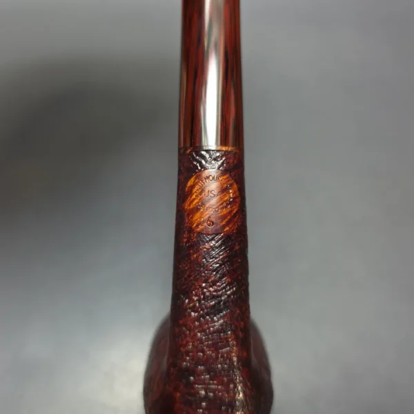 Smith House Partially Sandblasted Oval Shank Dublin Handmade Briar Pipe, New - Image 8