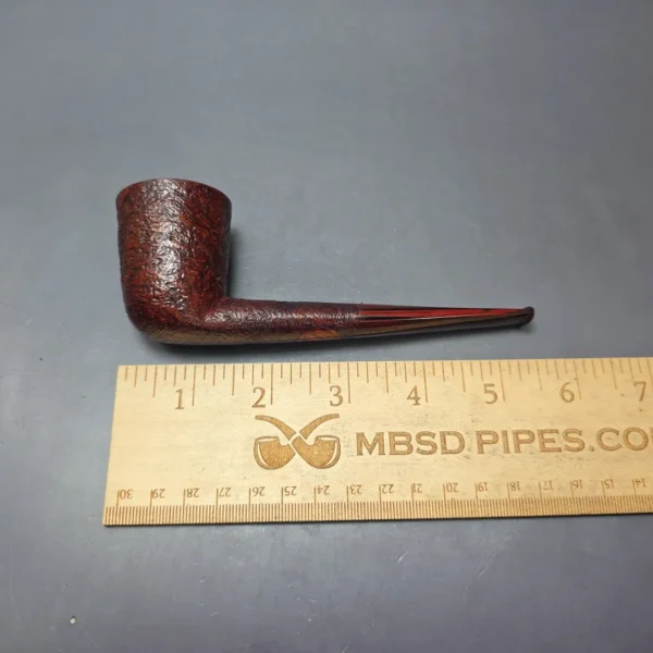 Smith House Partially Sandblasted Oval Shank Dublin Handmade Briar Pipe, New - Image 9