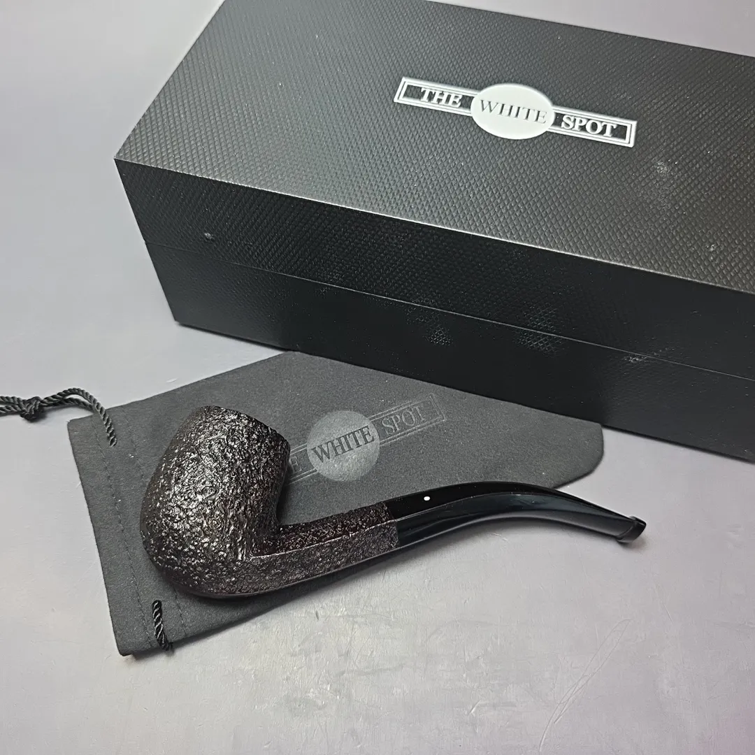 Dunhill 2021 Shell Briar (5) Quaint Sandblasted Diamond Shank Bent Billiard Estate Briar Pipe, Unsmoked - Image 2
