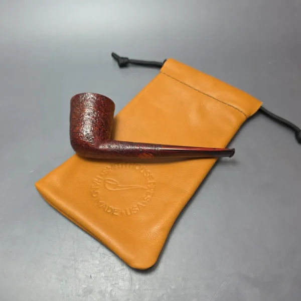 Smith House Partially Sandblasted Oval Shank Dublin Handmade Briar Pipe, New - Image 11