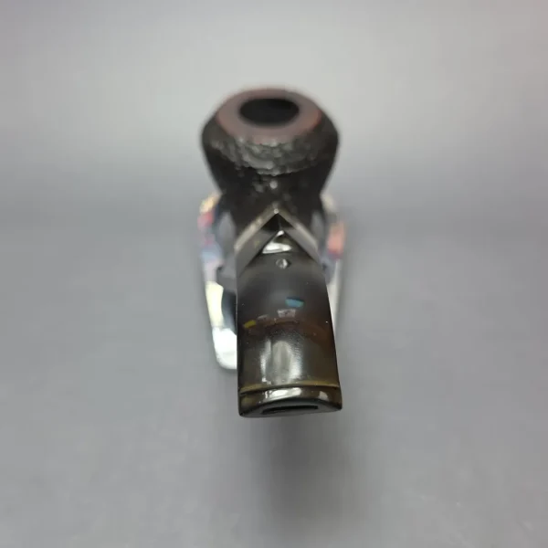 Ferndown Bark 2 Star Partially Rusticated Bulldog w/ Silver Estate Briar Pipe, English Estates - Image 8