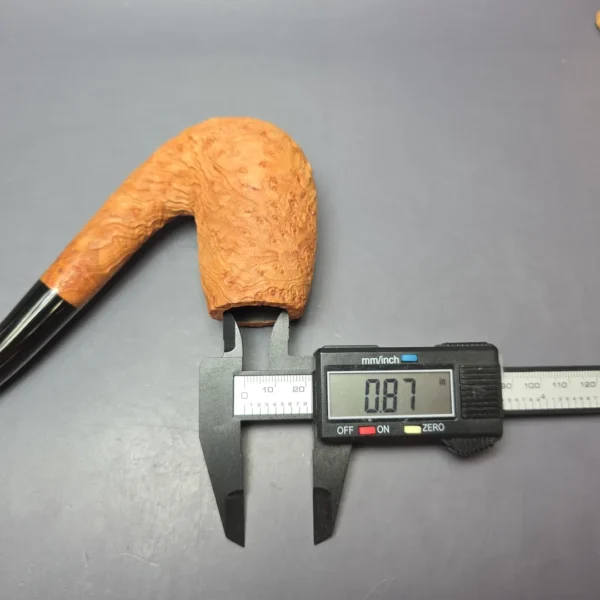 Pipe Tristan Magnum Sandblasted LC Bent Billiard Handmade Strawberry Briar Pipe, New - Image 10