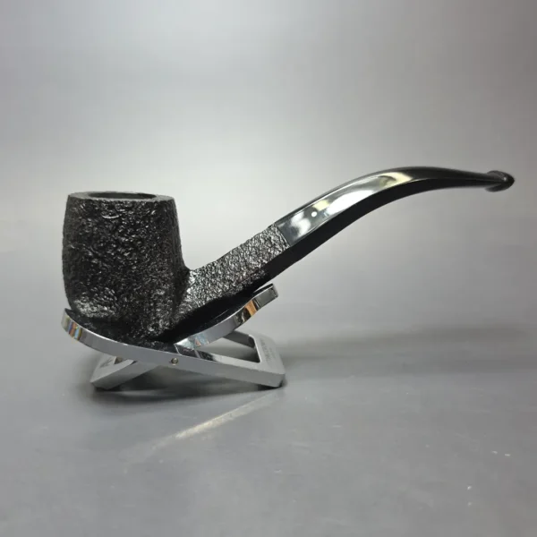 Dunhill 2021 Shell Briar (5) Quaint Sandblasted Diamond Shank Bent Billiard Estate Briar Pipe, Unsmoked - Image 4