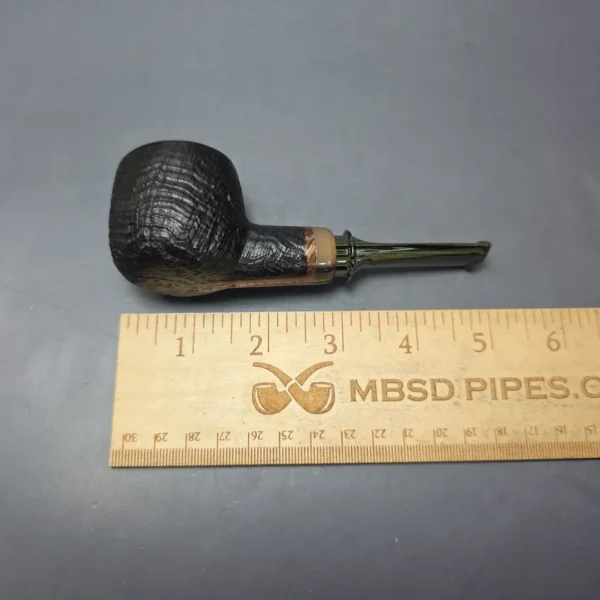 Graziano Tendi Partially Sandblasted Nosewarmer Pot w/ Horn Handmade Briar Pipe, New - Image 11