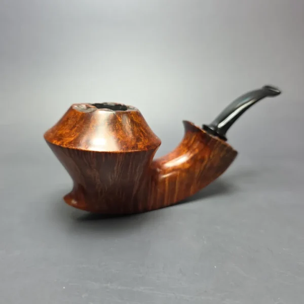 SU Pipes Smooth Rhodesian Sitter w/ Case Handmade Briar Pipe, New - Image 3